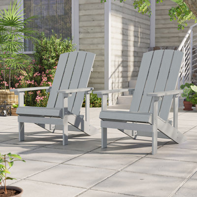 Kona HIPS Adirondack Chair Weather Resistant 350 Lbs for Outside Plastic Firepit Chair