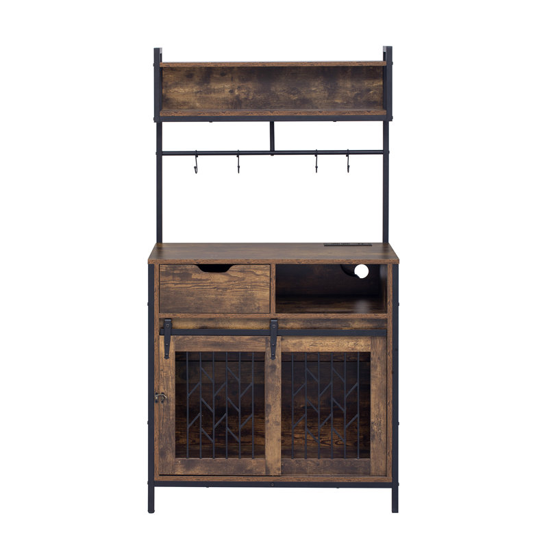 Meuble de bureau en cage pour chien
