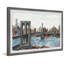 Pont vers la ville - Reproduction d'art sur papier encadrée-1176003796