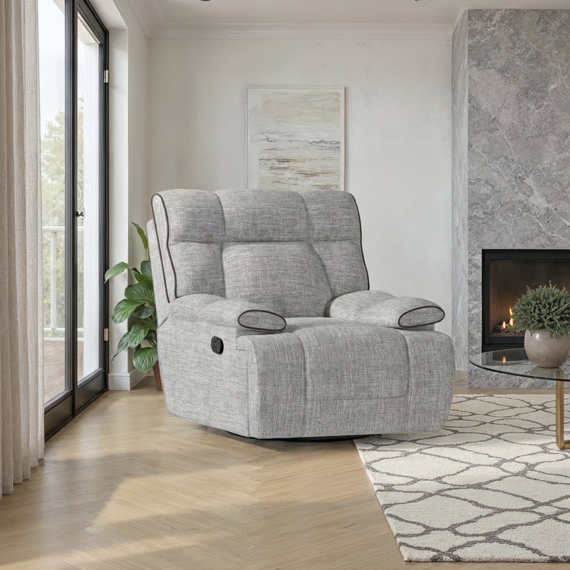 Soft Cushioned Swivel Gliding Recliner