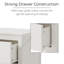 45cm W Manufactured Wood Bedside Table