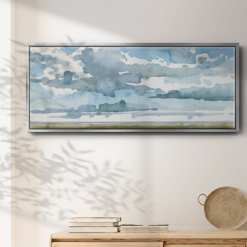 Open Sky Study II- Framed Canvas, 8" H x 20" W