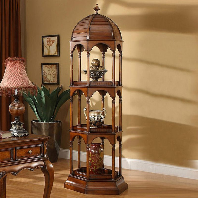 Nut-brown Solid Wood Display Cases