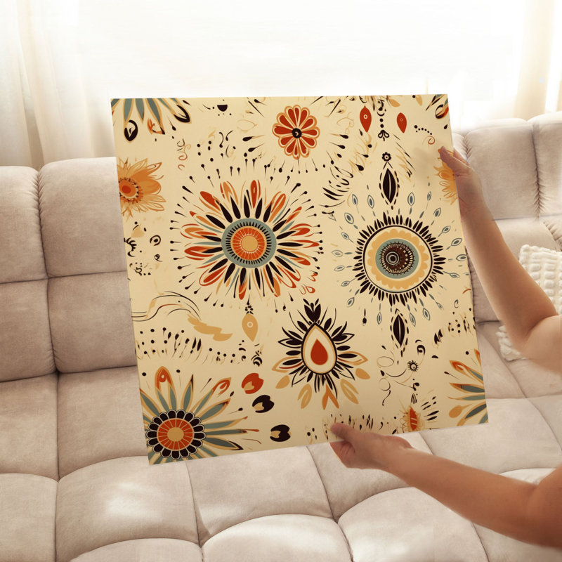 «Abstract Bohemian Mandala V Bohemian», reproduction d'art non encadrée, H 12 po x l 12 po