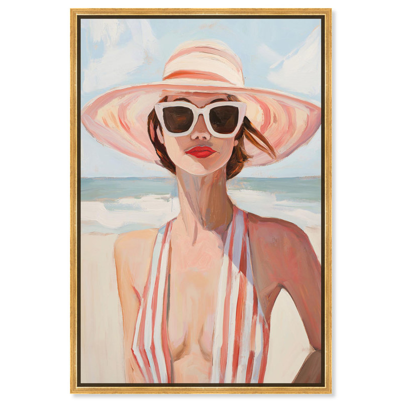 Reproduction d'art moderne sur toile Art Remedy, H 31 po x l 21 po, Cadre flottant doré