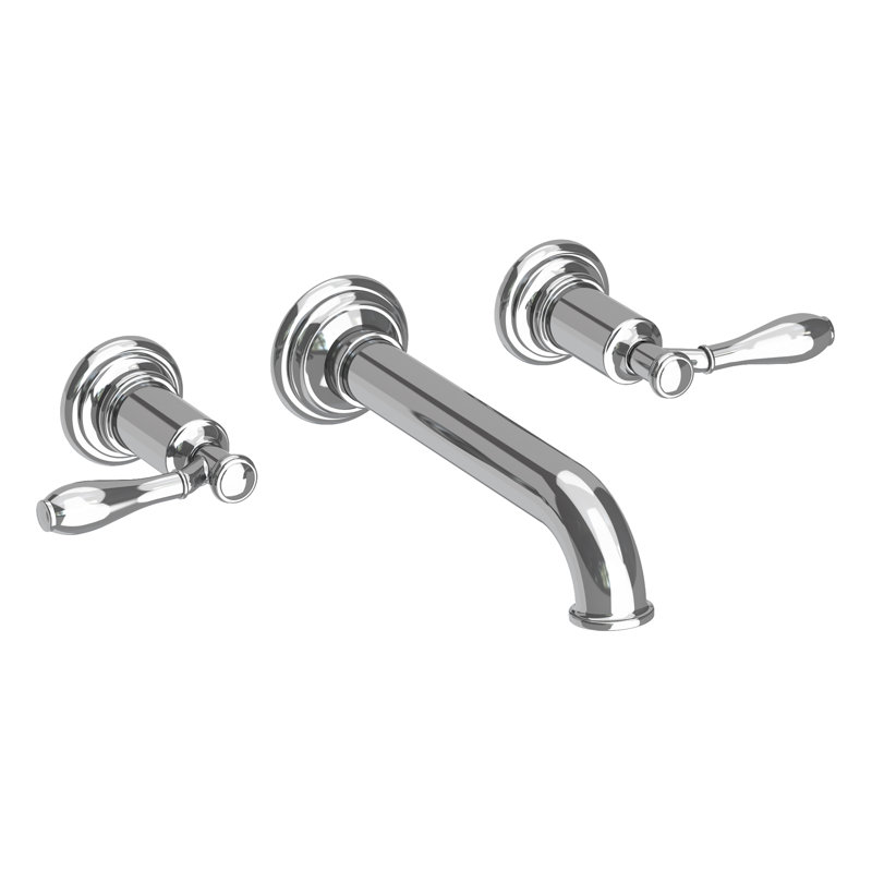 Ithaca Wall Mount Bathroom Faucet, Polished Chrome