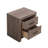 Rustic Barrel Oak Finish 2-Drawer Nightstand With Dark Bronze Pulls, Easy To Maintain And Stylish For Any Bedroom-621985945