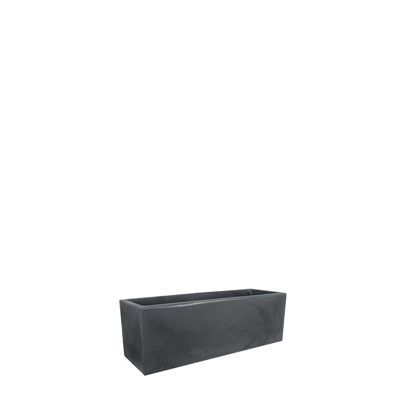Walbert ECOBO Eco-Friendly Flower Planter Box, Bloco Indoor/Outdoor Four Season Use Marbled, Marbled Black