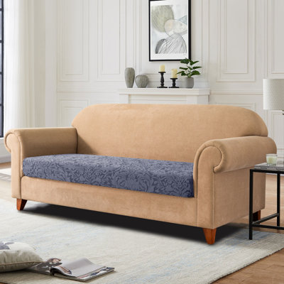 Damask Box Cushion Sofa Slipcover