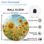 Horloge murale en verre tournesol