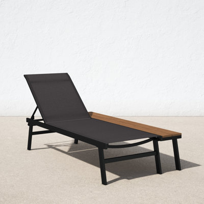 Christine Reclining Chaise Lounge with Table