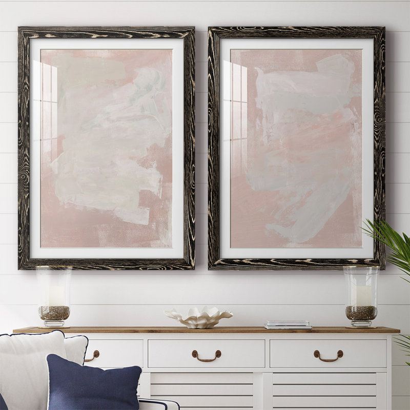 «Hazy Summer I», reproduction encadrée de qualité supérieure - prête à être accrochée, H 27,5 po x l 75 po x P 1,5 po, Noir