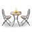 Outdoor Furniture Set 3 Piece Tan and Beige Mosaic Folding Table and Chairs Bistro Set, 35"H - JFH918A-310115360
