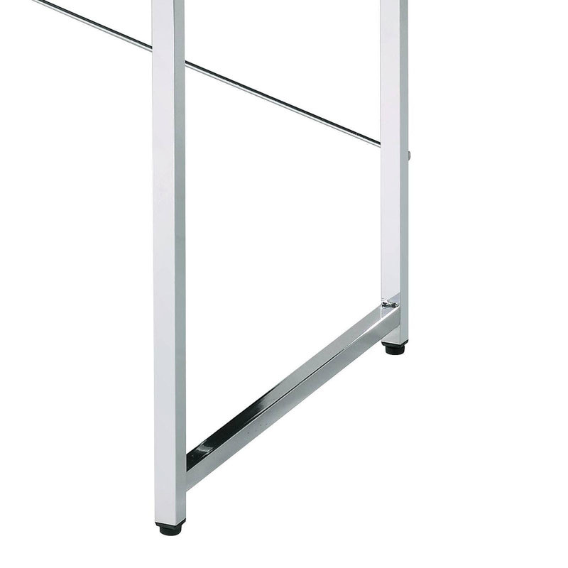Tennos White & Chrome Finish Writing Desk, White