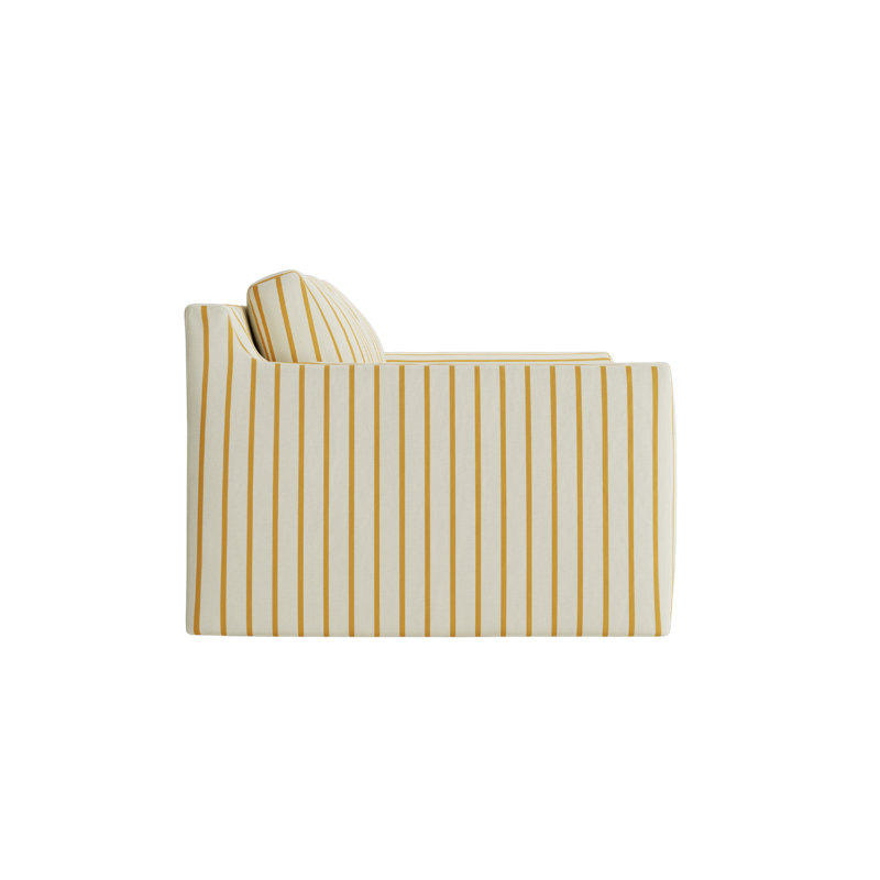 Causeuse Elevate, Yellow Clay Striped Hemp Blend