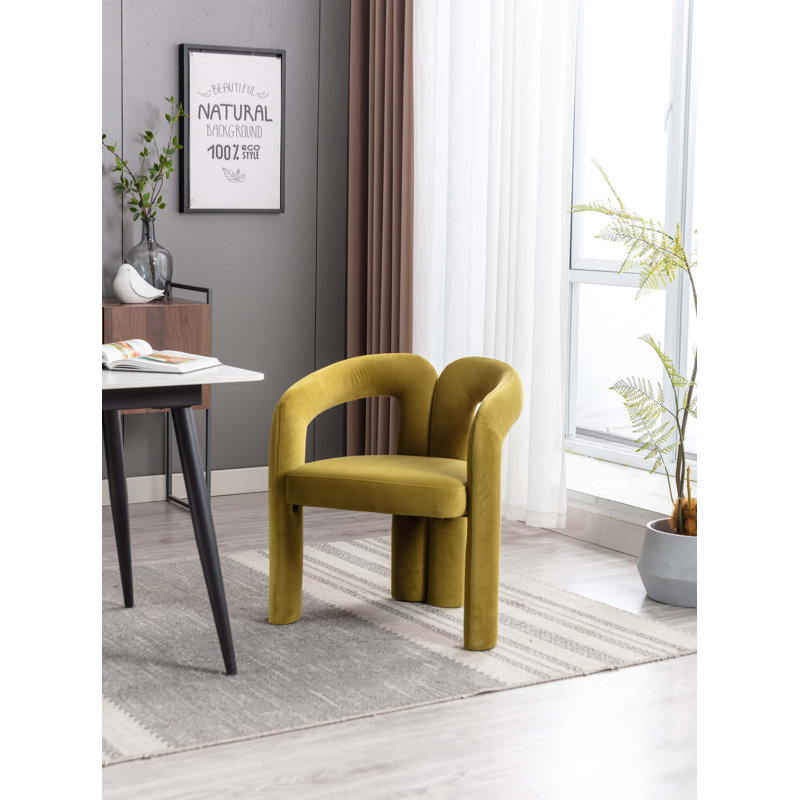 Fauteuil de cuisine en velours rembourré