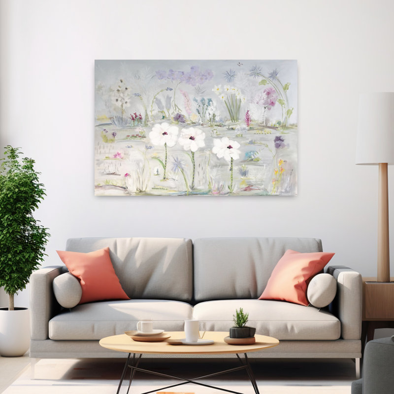 Art contemporain contemporain, marguerite, H 40 po x l 60 po
