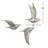 Polystone Metallic 3D Floating Bird Home Wall Decor Set of 3-206025005-190840450