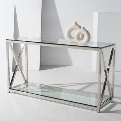 Hayward 51.18'' Glass Top Console Table