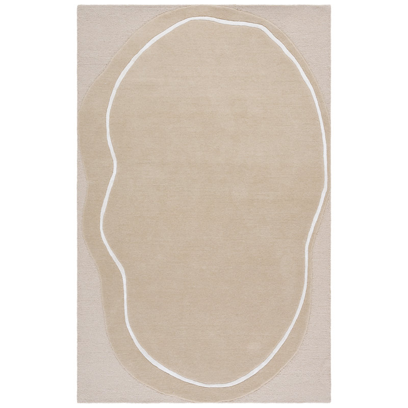 Fifth Avenue Hand Tufted Wool; Viscose; Cotton Abstract Indoor Rug, Rectangle 6' x 9'
