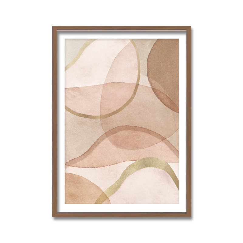Blush And Brown Abstract Print by Kathrin Pienaar, 48" H x 32" W