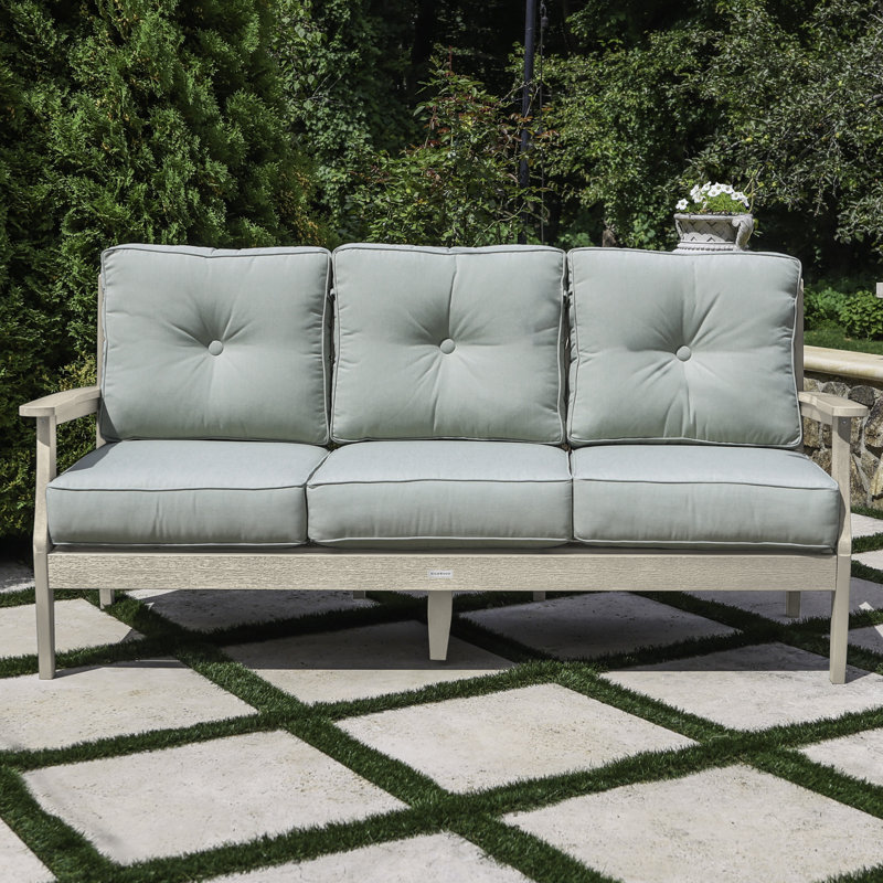 Anifer Lehigh Deep Seating Sofa, Canvas Seasalt 