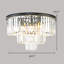 Lustre moderne en cristal noir 6 lumières Lizette-87951567