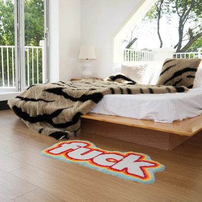Tapis colorés en peluche colorés, tapis en fausse fourrure moelleuse épaissie super doux, tapis à poils longs lavables à la machine pour le salon, la chambre et la décoration intérieure