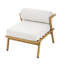 Fauteuil club d'extérieur en fer avec coussins blanc cassé La Fiora