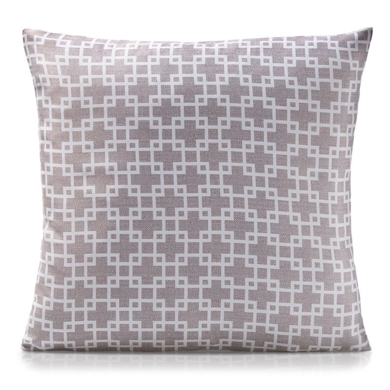 Esa Geometric Square Throw Pillow Cover, Blush