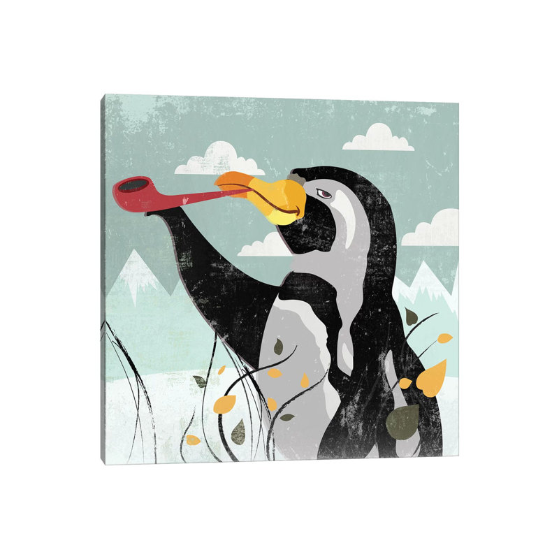 Penguin Stroll by PI Studio - Gallery-Wrapped Canvas Giclée on Canvas, No Frame, 30.48 cm H x 30.48 cm W