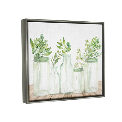 Varied Herb Plant Arrangement Mixed Country Blooms by Kim Allen - Painting on Canvas