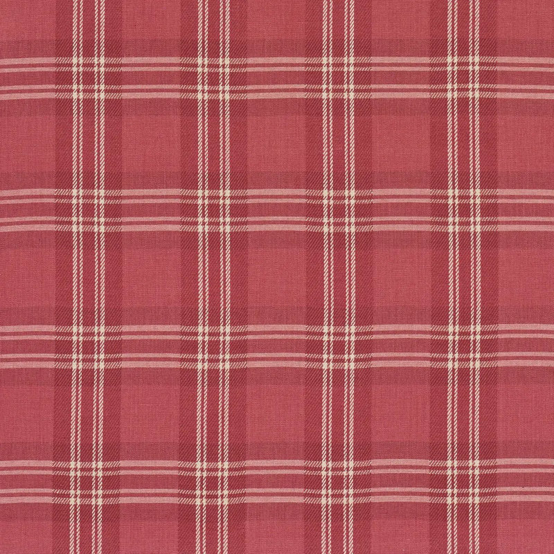 Check Rustique Fabric, Cranberry