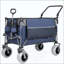 Chariot pliant multifonctionnel avec chariot pivotant et poussoir avec poignée rotative et auvent, pneus de plage pour le camping et la plage, capacité de charge de 480 lb, capacité de transport de 300 L, épicerie, utilisation à l'extérieur-126177338