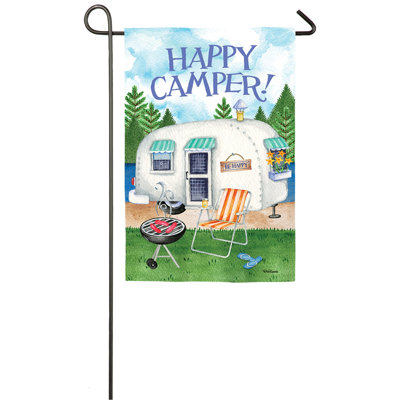 Drapeau de jardin joyeuse camper