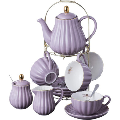 Rosdorf Park Alexxandra Solid Colour Teapot Set