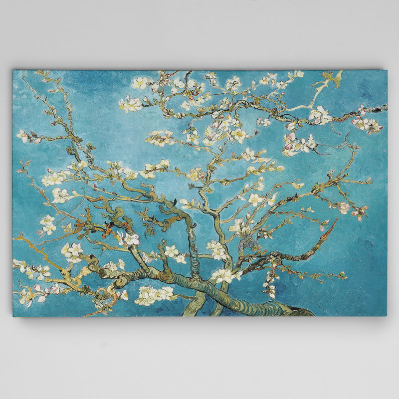 " Almond Blossom " by Vincent Van Gogh Painting Print, 24" H x 36" W x 1.5" D
