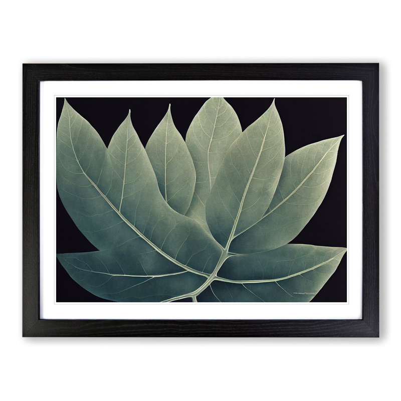 Adventurous Leaf - Single Picture Frame Painting, Black Framed, 34cm H x 46cm W x 2cm D