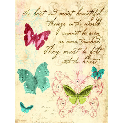 «Inspire with Butterfly», reproduction sur toile tendue