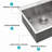 Kitchen Sink Drop In 16 Gauge Stainless Steel Single Bowl Topmount Kitchen Sink Basin