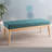 Teal Upholstered With Mid-Century Design And Blend Contemporary Style Fabric Upholstery Birch Wood Base