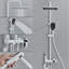 Ensemble de robinet de douche mural blanc avec pomme de douche à 4 voies