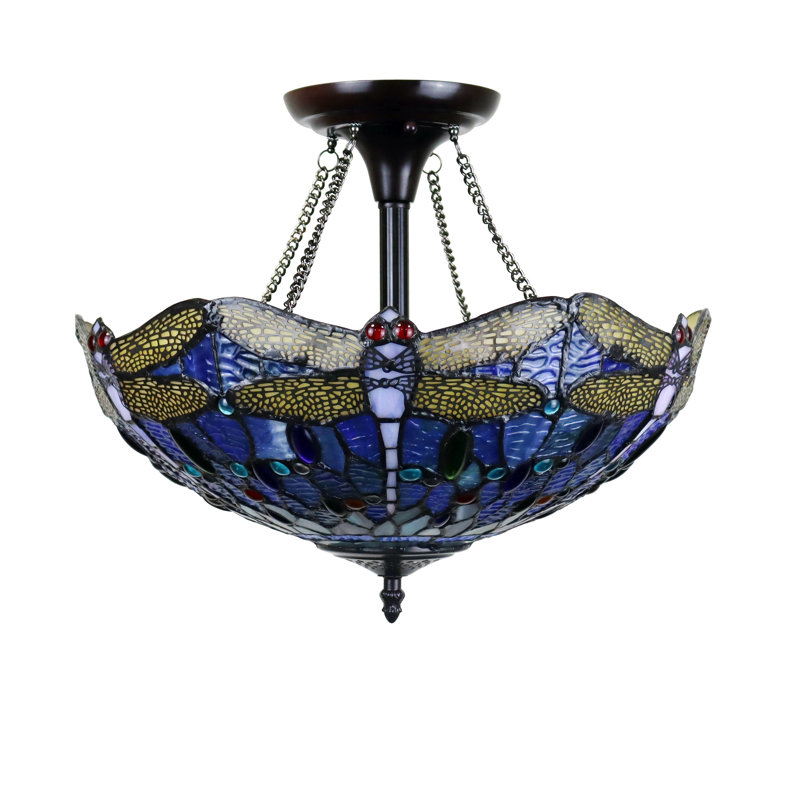 Plafonnier semi-encastré 2 lumières 16,1 po