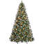 Warm LED Lighted Artificial Fir Christmas Tree with Pinecones & Holly Berries-797520999