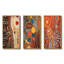 3 pièces sur toile - Compositions ambrées circulaires aborigènes III-428511983-428511982
