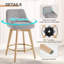 Tabouret de comptoir pivotant rembourré en lin de 26,8 po avec structure en bois massif-2036521131