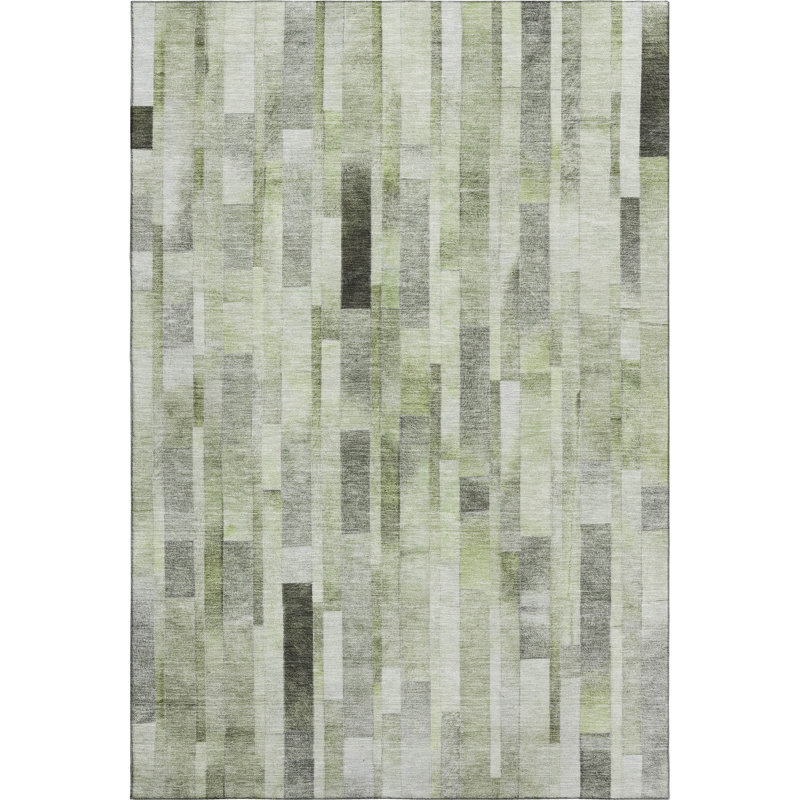 Premium Machine Washable Marasco AMF1630 Stripes Rug, Rectangle 9' x 12'