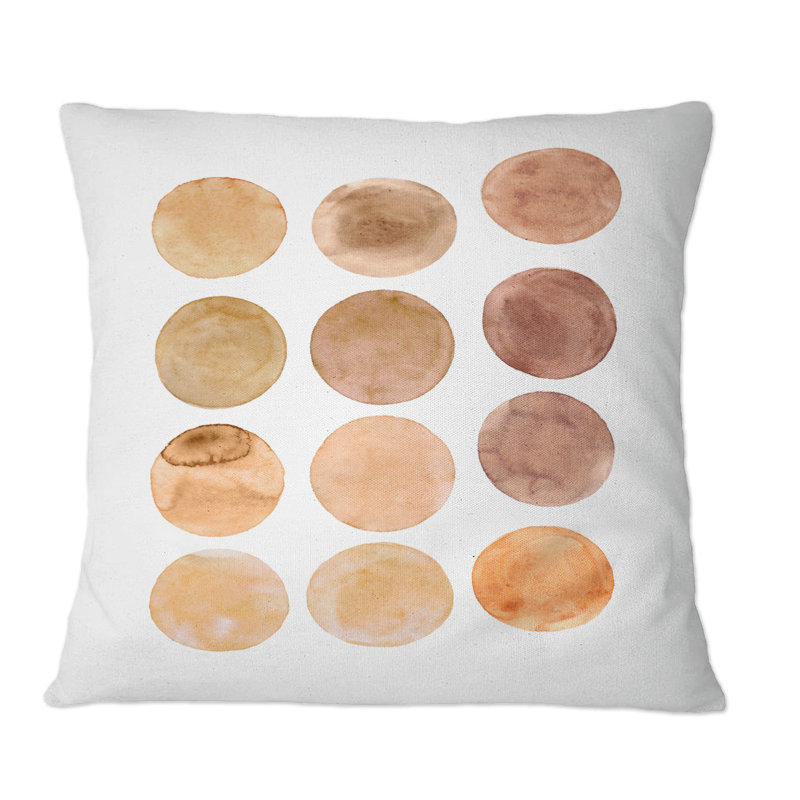 Coussin décoratif à motif de cercles Twides, 16 po x 16 po