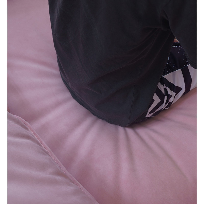 Elephant Ears Pink Sofa, 29.53" H x 118.11" W  x 45.28" D, 4