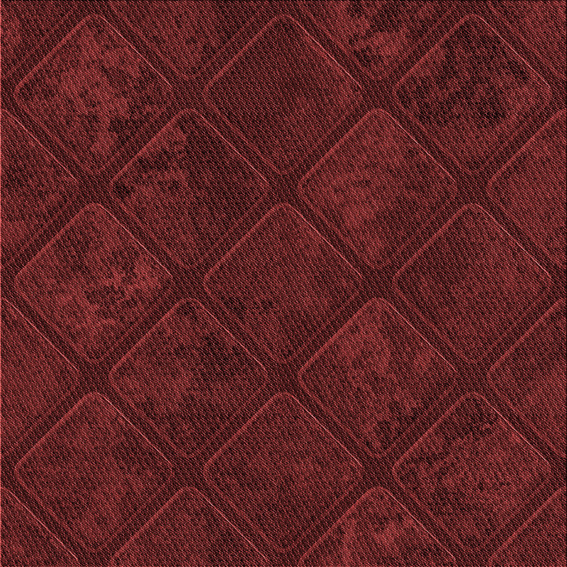 Tapis géométrique rouge foncé, Carré 3 pi